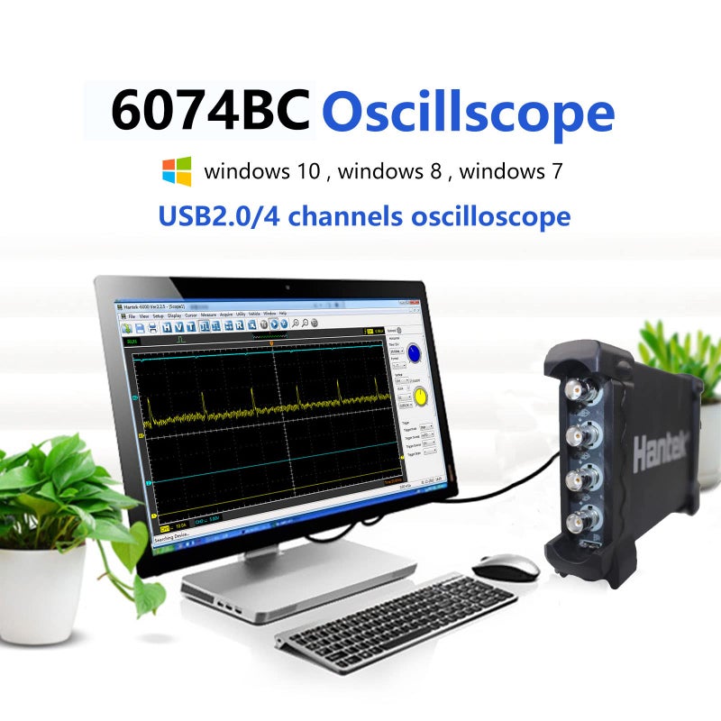 Hantek Hantek 6074BC 4-CH Oscilloscope 70Mhz 1GSa 23-pc Set  - Image 4