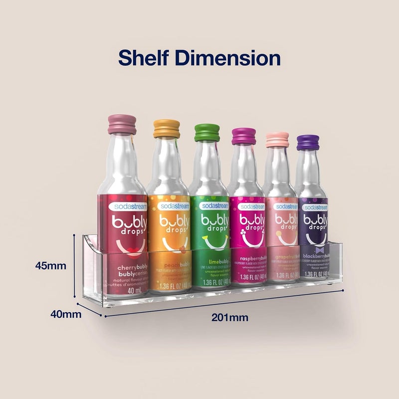 GALVANOX Acrylic Holder for SodaStream Bubly Drops - Countertop/Wall Mount Flavor Organizer (Displays 6 Bottles) - Image 4