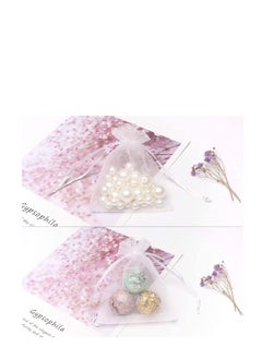 MARKQ [100 Pieces] White Organza Bags with Drawstrings - [7 x 9cm] Organza Goody Bags and Gift Pouches for Jewelry, Candy & Party Favors  - Image 3
