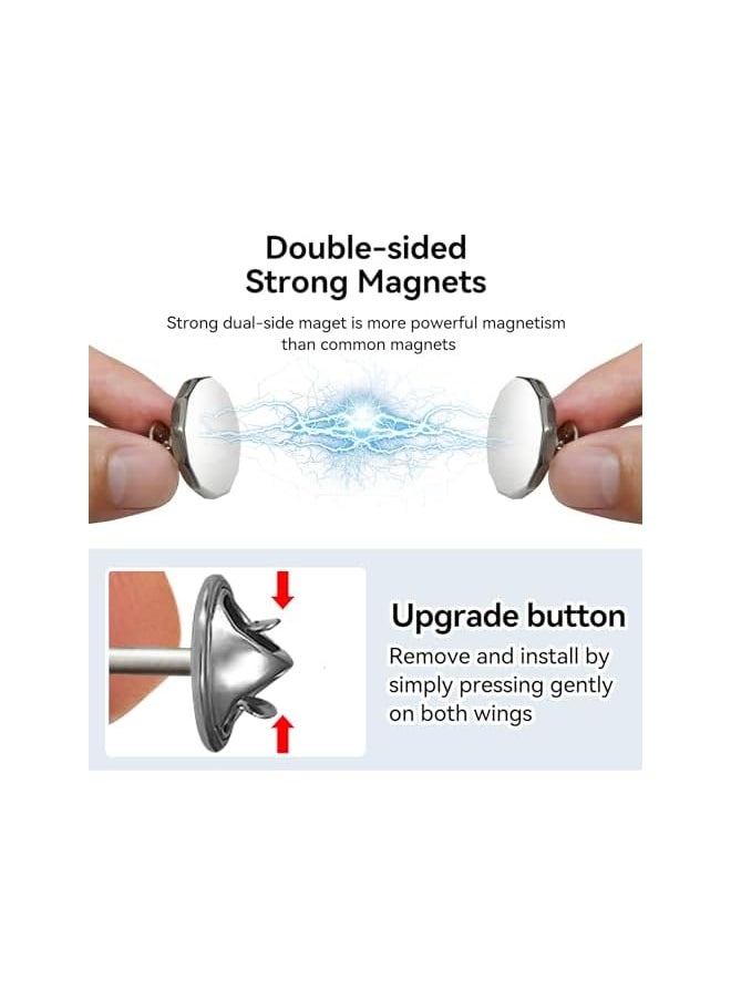 AMGREEN - 20 Pairs Curtain Magnets Closure, Magnetic Shower Curtain Weights, Curtain Weights Magnets with Back Tack, Prevent Curtain Liner from Blowing Around, Work for Drapery, Flag, Tablecloth - Image 1