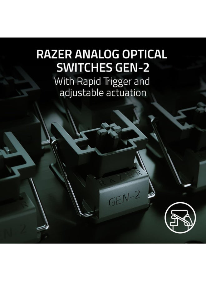 ريزر Renewed - Huntsman V3 Pro Esports Gaming Keyboard with Analog Optical Switches and Wrist Rest - Black - Image 2