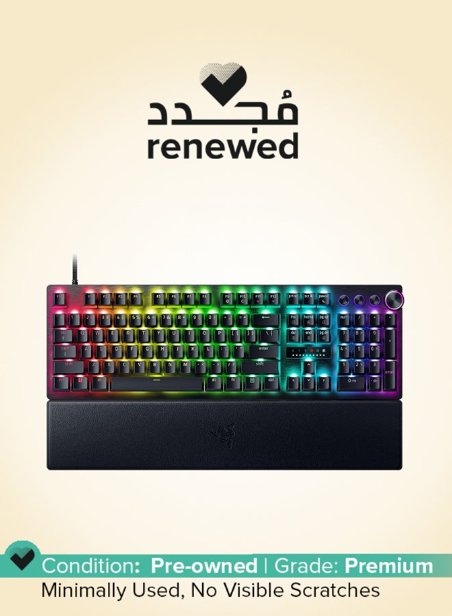 ريزر Renewed - Huntsman V3 Pro Esports Gaming Keyboard with Analog Optical Switches and Wrist Rest - Black - Image 1