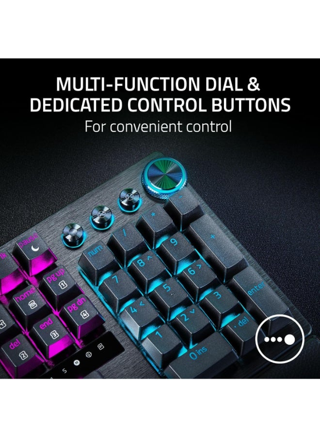 ريزر Renewed - Huntsman V3 Pro Esports Gaming Keyboard with Analog Optical Switches and Wrist Rest - Black - Image 5