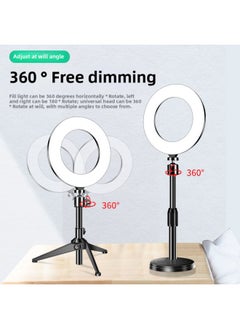 General Mobile Phone Live Light Filling Net Red Light Photo Filling Desktop Photography Lamp Beauty Lamp Ring Light Filling Bracket Anchor Beauty-Specifications:Desktop Base Model + Single Camera + 16cm Fil  - Image 3