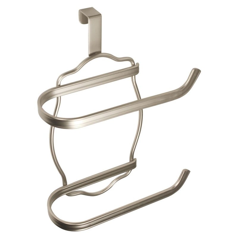 iDesign York Lyra Steel OvertheTank Toilet Paper Storage Dispenser  7 x 4 x 95 Satin