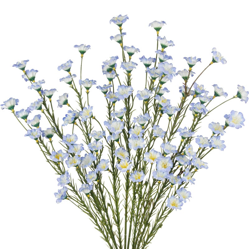 CITYES 10 Pcs Artificial Wildflowers with Stems Bulk Silk Spring Flowers 21 Inch Fake Forsythia Branches Blue Faux Wildflowers Floral Arrangements for Home Decor Indoor Outdoor Wedding Centerpieces - Image 1
