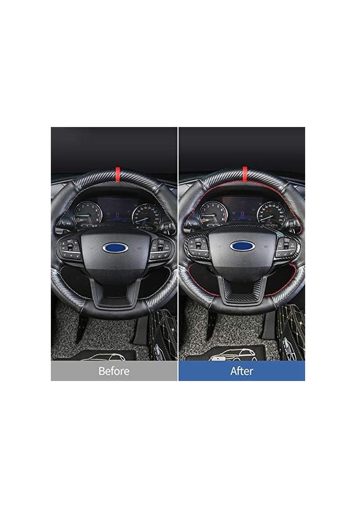 DEMULAX Carbon Fiber Steering Wheel Trim for Ford Explorer - Image 4