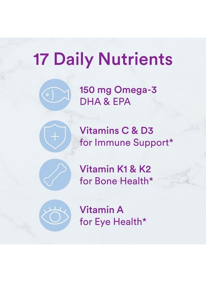 SmartyPants SmartyPants Fiber Supplement & Multivitamin for Men & Women: Multivitamin Fiber Gummies with Vitamin D3, C, Vitamin B12, B6, A, K & Zinc, Omega 3 Fish Oil (EPA/DHA), Biotin, 180 Count (30 Day Supply) - Image 4