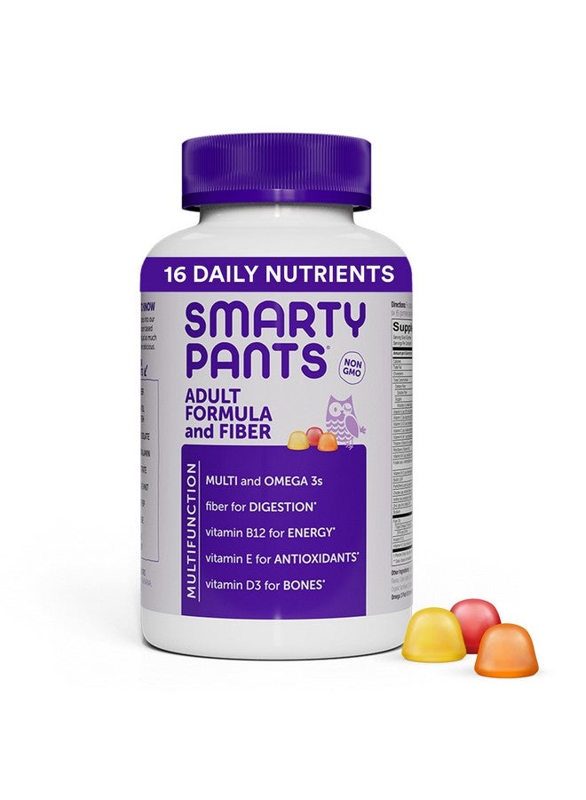 SmartyPants SmartyPants Fiber Supplement & Multivitamin for Men & Women: Multivitamin Fiber Gummies with Vitamin D3, C, Vitamin B12, B6, A, K & Zinc, Omega 3 Fish Oil (EPA/DHA), Biotin, 180 Count (30 Day Supply) - Image 1