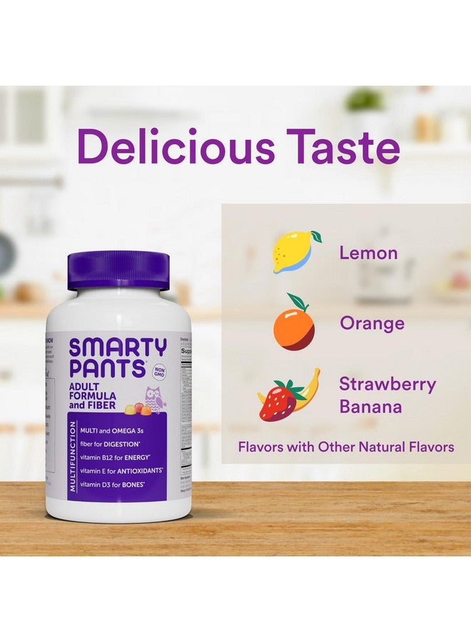 SmartyPants SmartyPants Fiber Supplement & Multivitamin for Men & Women: Multivitamin Fiber Gummies with Vitamin D3, C, Vitamin B12, B6, A, K & Zinc, Omega 3 Fish Oil (EPA/DHA), Biotin, 180 Count (30 Day Supply) - Image 5