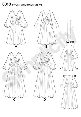 Simplicity Vintage نمط خياطة فستان عتيق من سيمبليسيتي 8013 من السبعينات، مقاسات 14-22 - Image 4