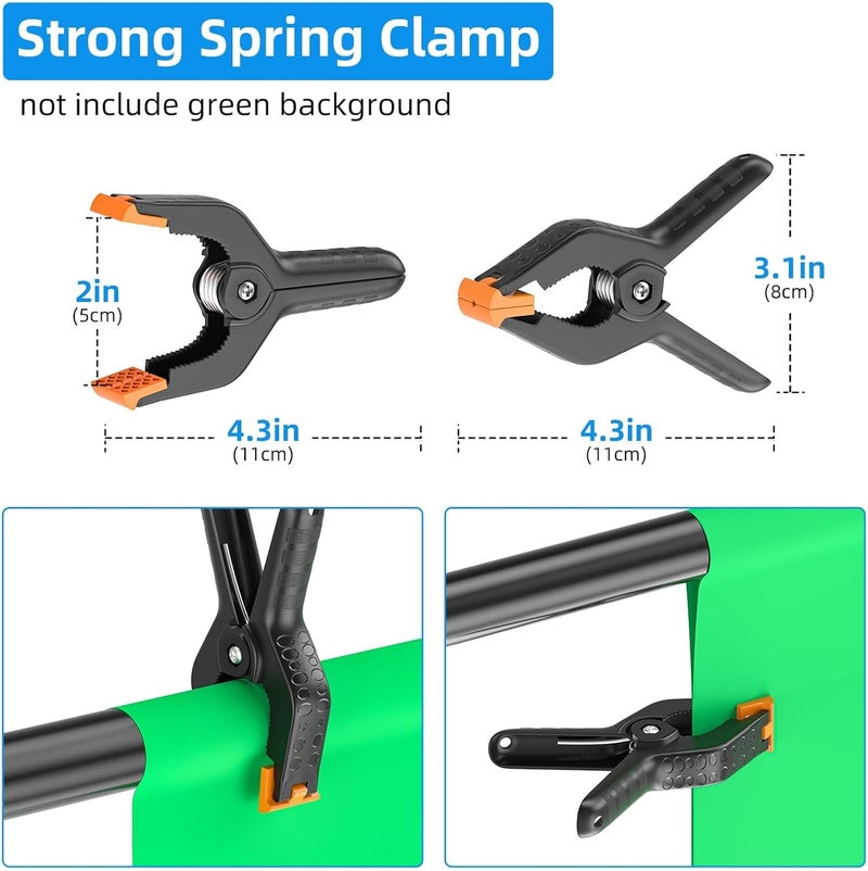EMART 5x8.5ft T-Shape Backdrop Stand, Adjustable Back Drop Support Kit for Photography Background, Green Screen, Photo Video Studio, Parties, Zoom, Live Streaming - Image 4