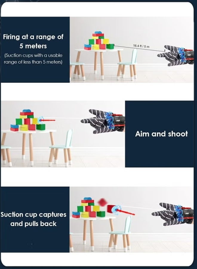 Superhero Launcher Gloves for Spider, Hero Launcher Wrist Toy Set, Super Hero Web Shooter for Kids, Spider Launcher Wrist Toys Costume Cosplay Hero Props Gift - Image 5