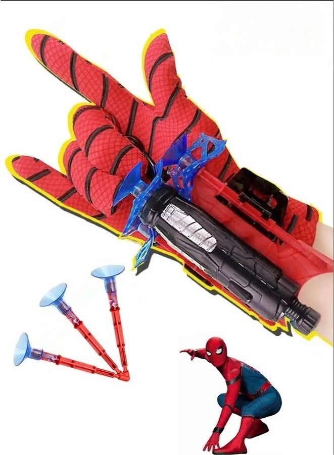 Superhero Launcher Gloves for Spider, Hero Launcher Wrist Toy Set, Super Hero Web Shooter for Kids, Spider Launcher Wrist Toys Costume Cosplay Hero Props Gift - Image 1