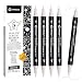 Artecho Dual Tip Acrylic Paint Pen White 5pcs setFine Tip and Brush Tip for Stone Rock Painting Paper Pumpkin Wood Egg Canvas Ceramic Fabric leather Glass DIY Crafts - Image 2