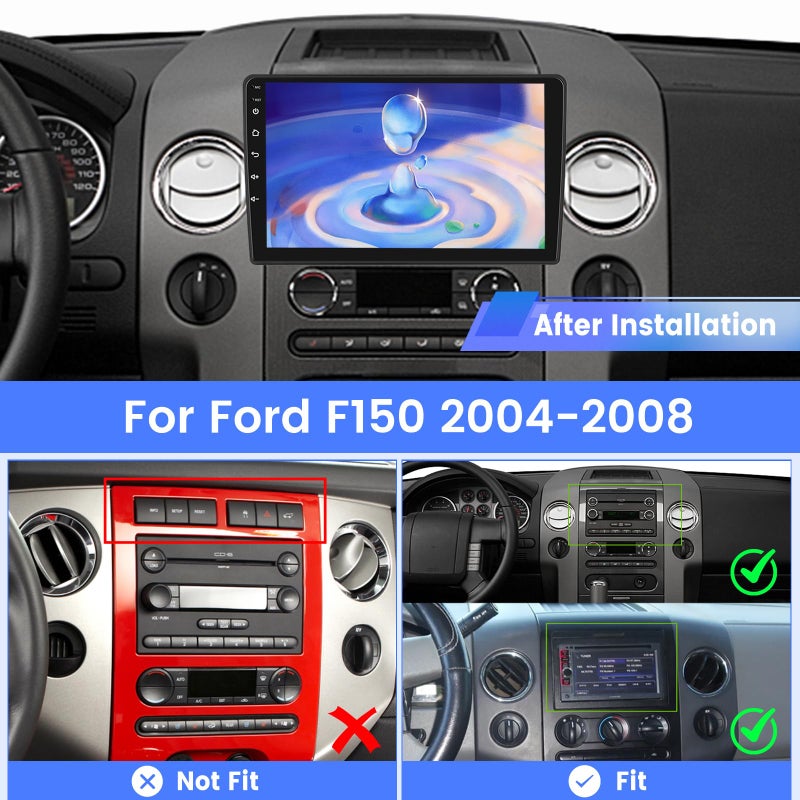 EKAT 2+64G 10 inch Screen for Ford F150 Radio 2004 2005 2006 2007 2008, 10.1 inch Touchscreen Android F150 Car Stereo with Carplay/Android Auto/EQ Audio/SWC/Bluetooth - Image 2