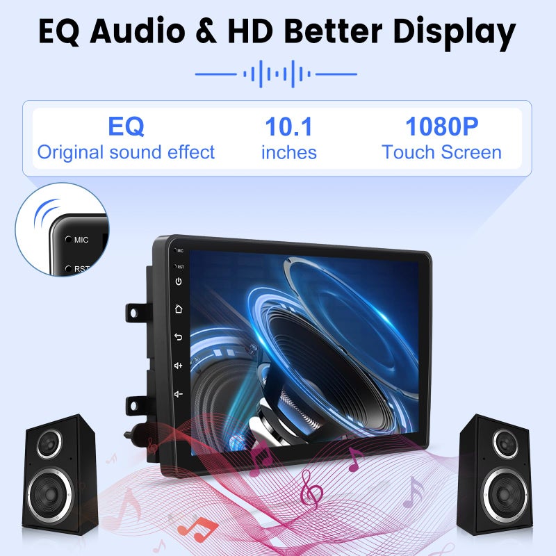 EKAT 2+64G 10 inch Screen for Ford F150 Radio 2004 2005 2006 2007 2008, 10.1 inch Touchscreen Android F150 Car Stereo with Carplay/Android Auto/EQ Audio/SWC/Bluetooth - Image 4