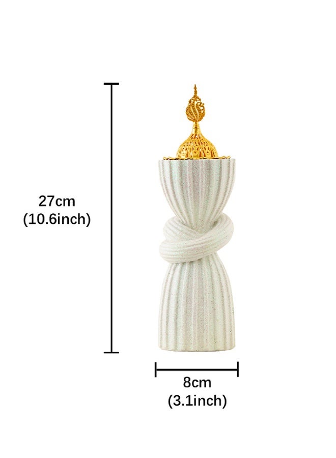 Resin Aroma Diffuser Handheld Incense Burner – Sequin Curtain Design Candle Holder Home Decor Gift - Image 2