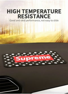 GROIC Car Dashboard Anti-Slip Rubber Pad, Supreme Fashion Style Dashboard Decorations, Cool Car Accessories Interior, Universal Non-Slip Car Mat for Phones Sunglasses Keys and More Use  - Image 4