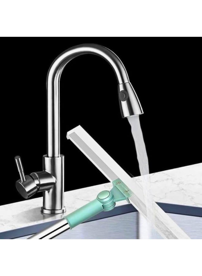 Professional high-performance silicone floor mop | Wide 50cm cleaning area with a 1.1m adjustable telescopic handle | For cleaning floors, tiles, and smooth surfaces | Effective, streak-free cleaning - Image 3