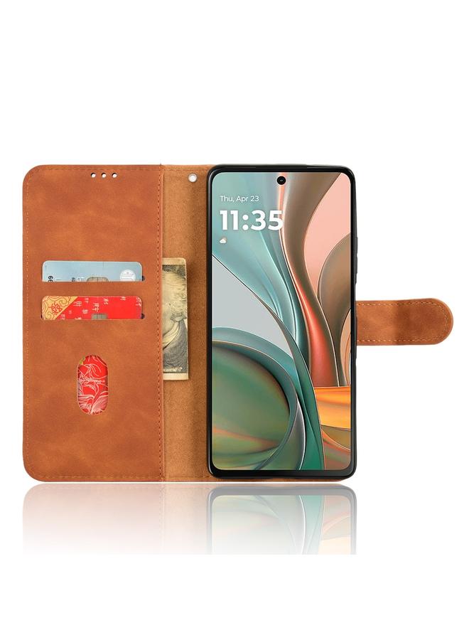 erorex Case For Motorola Moto G75 5G Skin Feel Magnetic Flip Leather Phone Case - Image 4