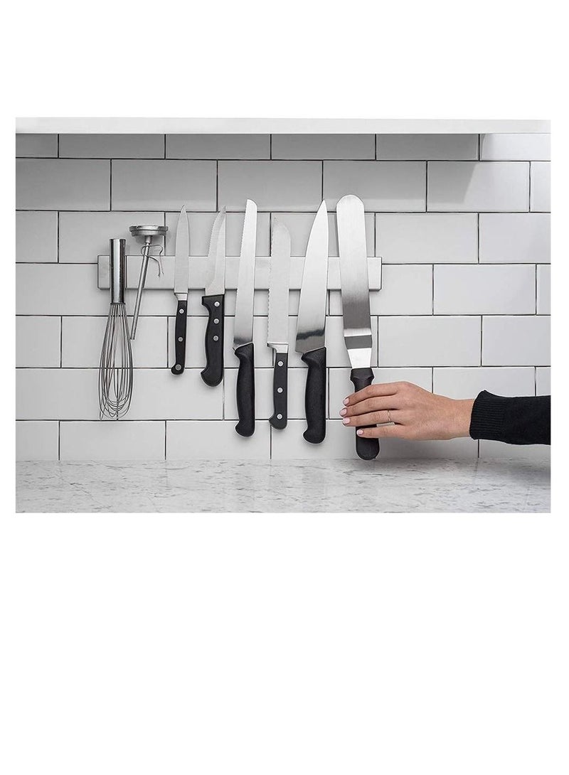 Dubkart 16 Inch Stainless Steel Magnetic Knife Bar with Multipurpose Use as Knife Holder, Knife Rack, Knife Strip, Kitchen Utensil Holder, Tool Holder, Art Supply Organizer & Home Organizer - Image 2
