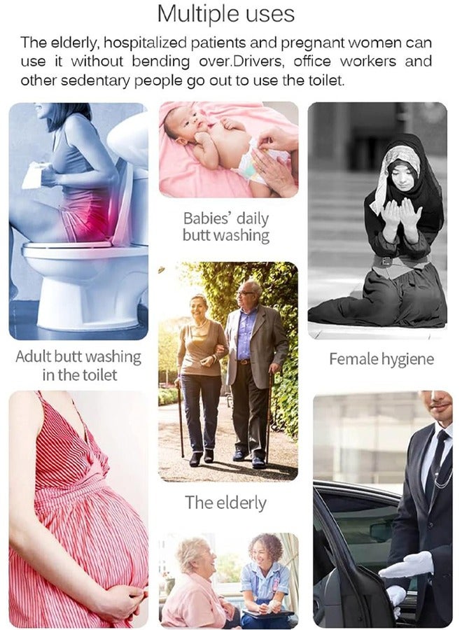 ULHYC Portable Electric Bidet shattaf with 1.2m Hose and 2.3L Container - Rechargeable, Compact, and Versatile Personal Hygiene Solution for Travel, Home, Baby Care, Camping, and More - Image 4