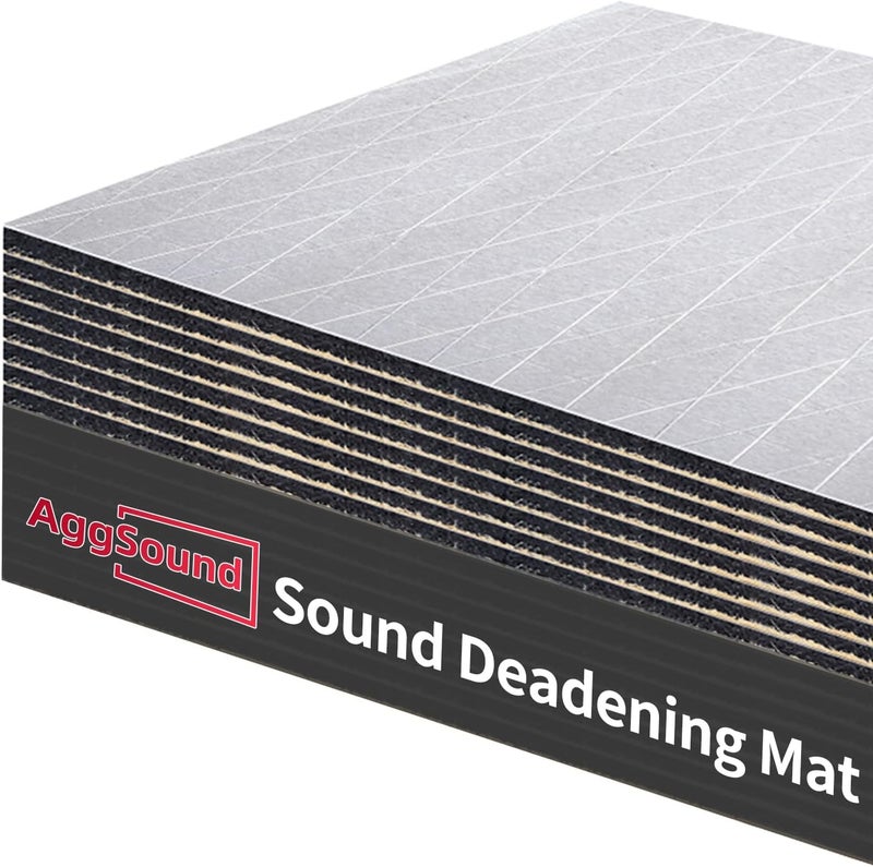 AggSound Sound Deading Material for Cars, 394mil(10mm) 7sqft Sound Deadening Mat - Automotive Noise Insulation and Vibration Dampening Material Foam for Auto Audio, Door, Roof, Trunk, Car Hood - Image 1