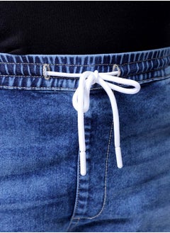 HARDSODA Men Plus Size Slim Fit Solid Mid-Rise Stretchable Denim Joggers  - Image 5
