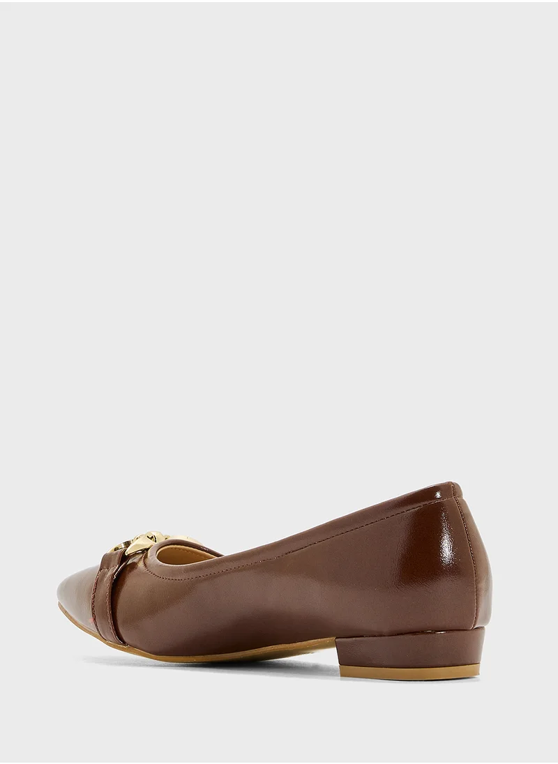 ELLA Womens Pointed Ballerina Flat