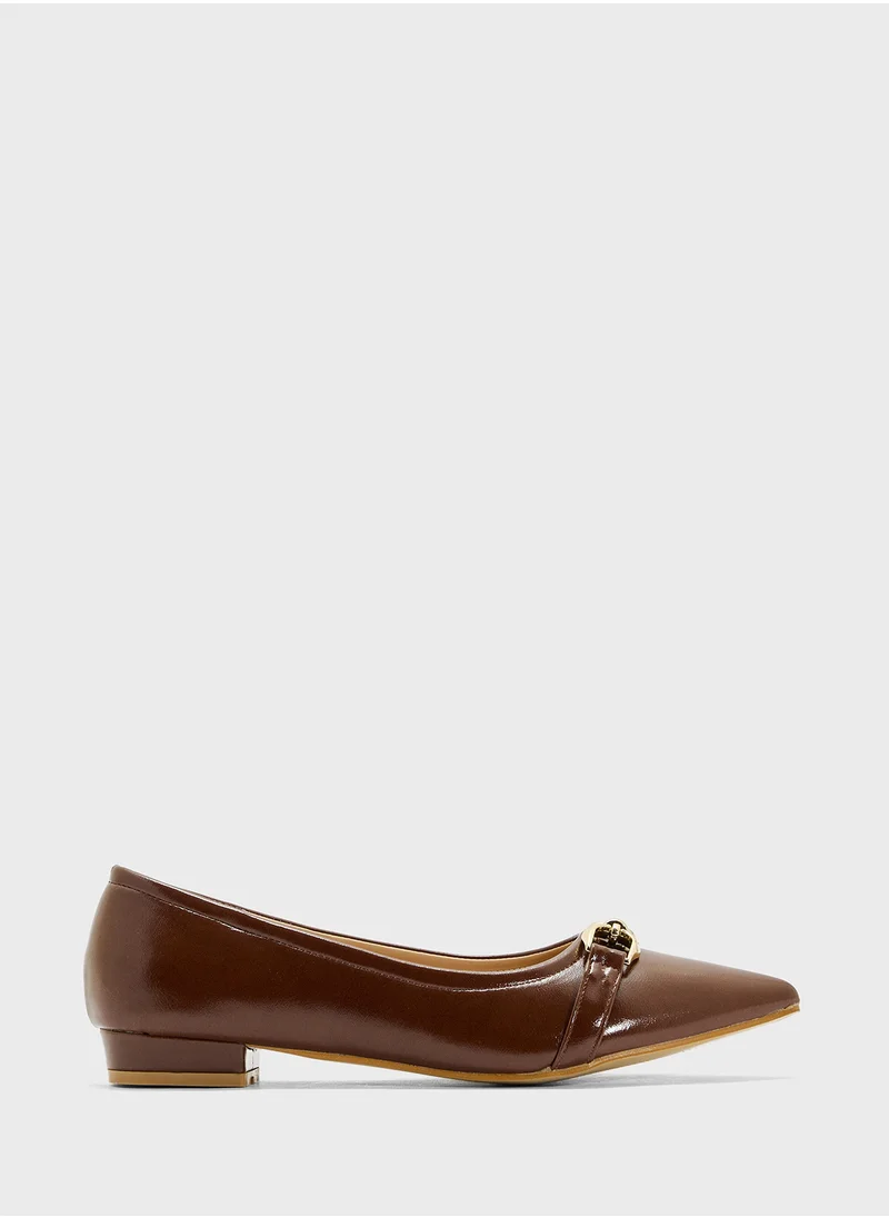 ELLA Womens Pointed Ballerina Flat