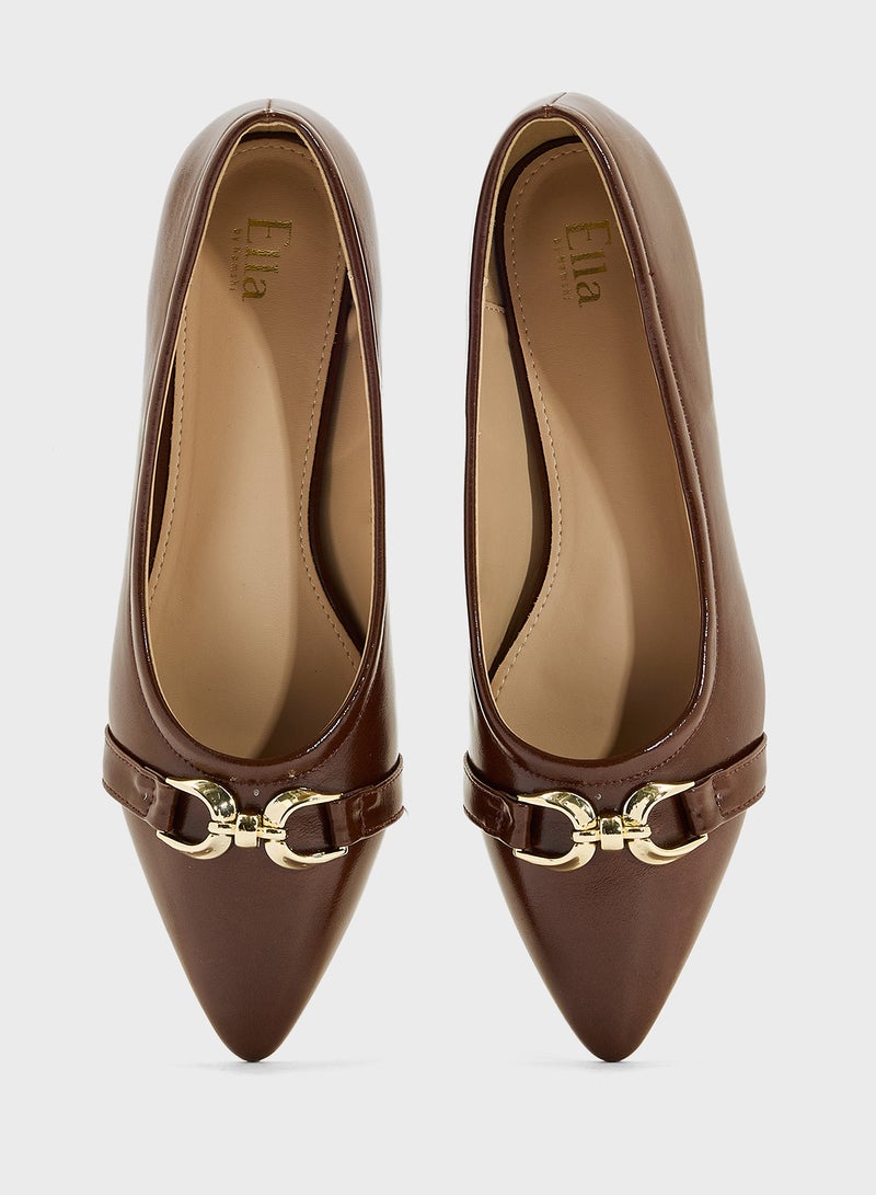 ELLA Womens Pointed Ballerina Flat  - Image 4