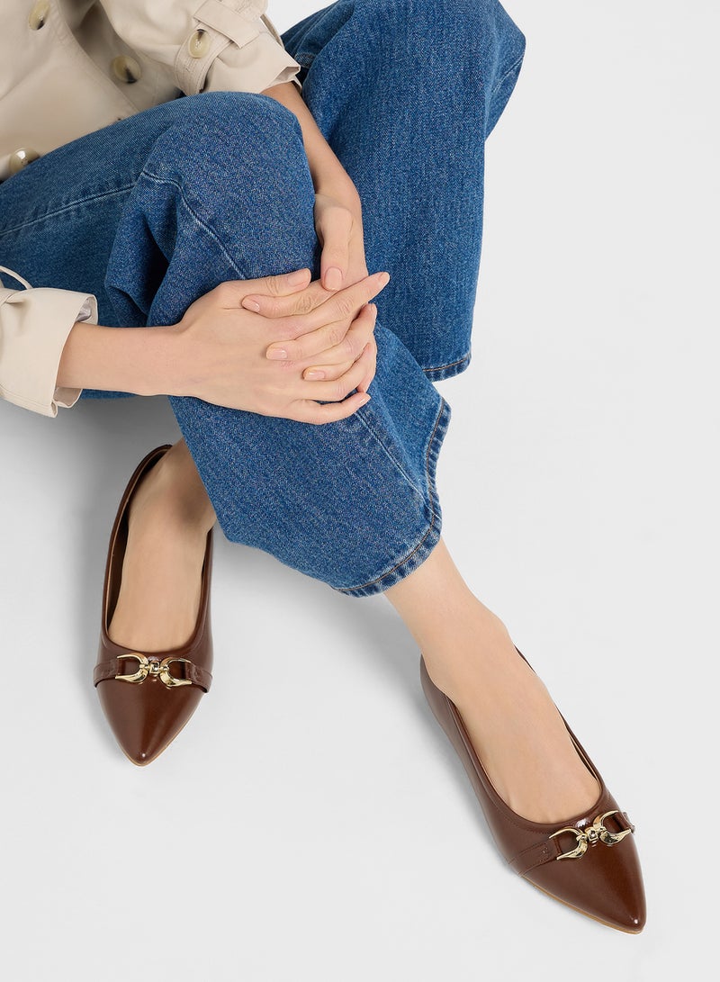 ELLA Womens Pointed Ballerina Flat  - Image 5