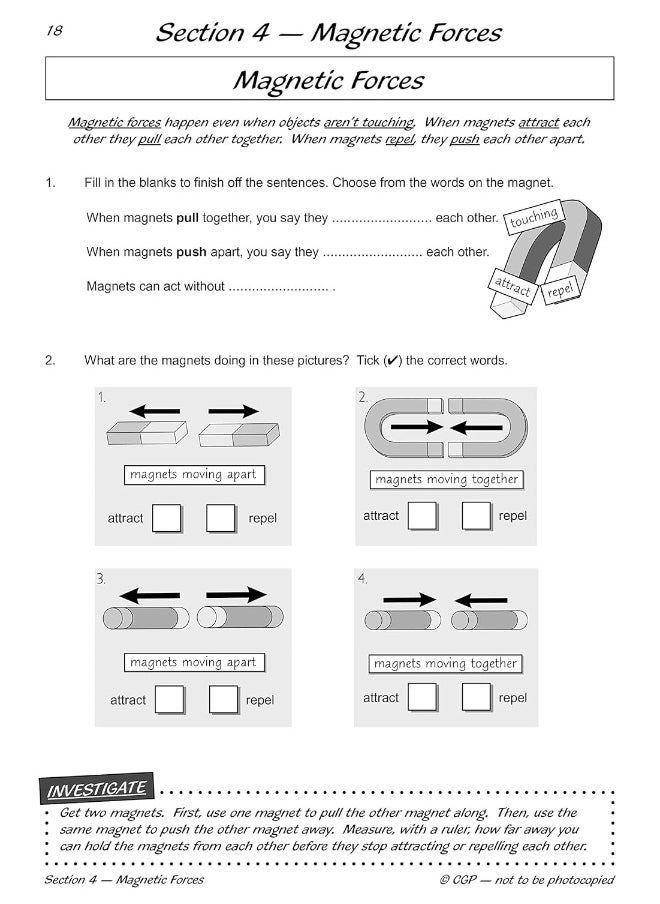 null - KS2 Science Year Three Workout: Light & Forces (CGP KS2 Science) - Image 1