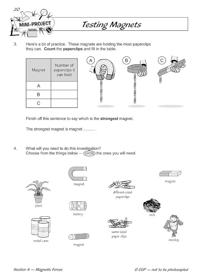 null - KS2 Science Year Three Workout: Light & Forces (CGP KS2 Science) - Image 1