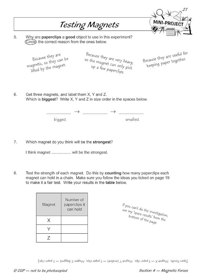 null - KS2 Science Year Three Workout: Light & Forces (CGP KS2 Science) - Image 1
