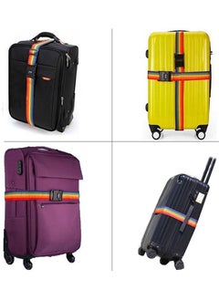 HomarKet 4-Piece Luggage Strap Belt With Digits Combination Lock Multicolour  - Image 2
