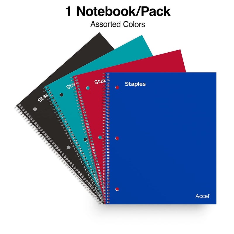 Staples STAPLES Accel Durable Notebook Graph Ruled 812 X 11Inch Cover Color Varies Office Product  - Image 2
