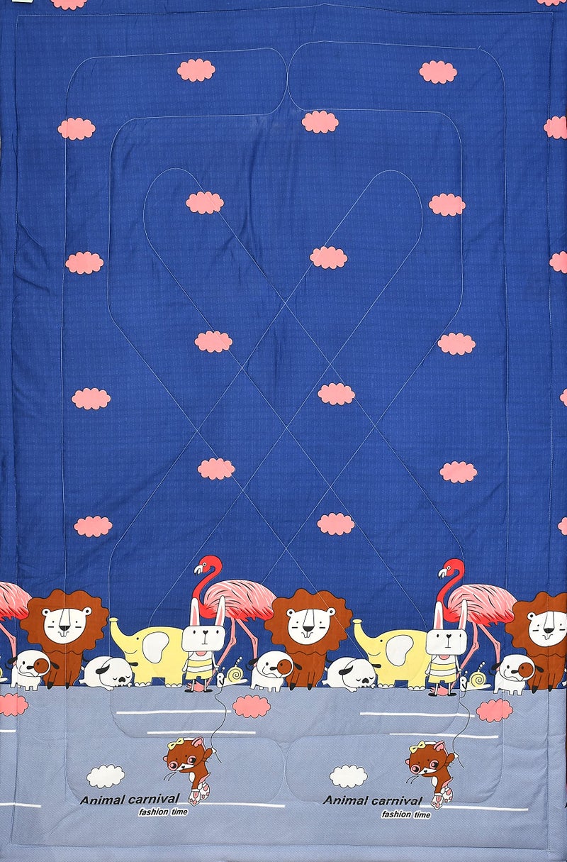 KitchDeco Kitch Deco™ Glace Cotton Single Bed Reversible Babies & Kids Comforter/Dohar/Quilt, 200 GSM (60x90 Inches) (Animal Carnival) - Image 3