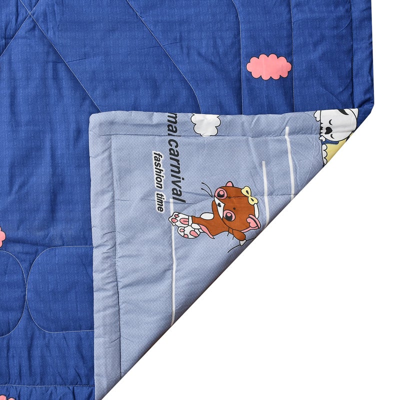 KitchDeco Kitch Deco™ Glace Cotton Single Bed Reversible Babies & Kids Comforter/Dohar/Quilt, 200 GSM (60x90 Inches) (Animal Carnival) - Image 2