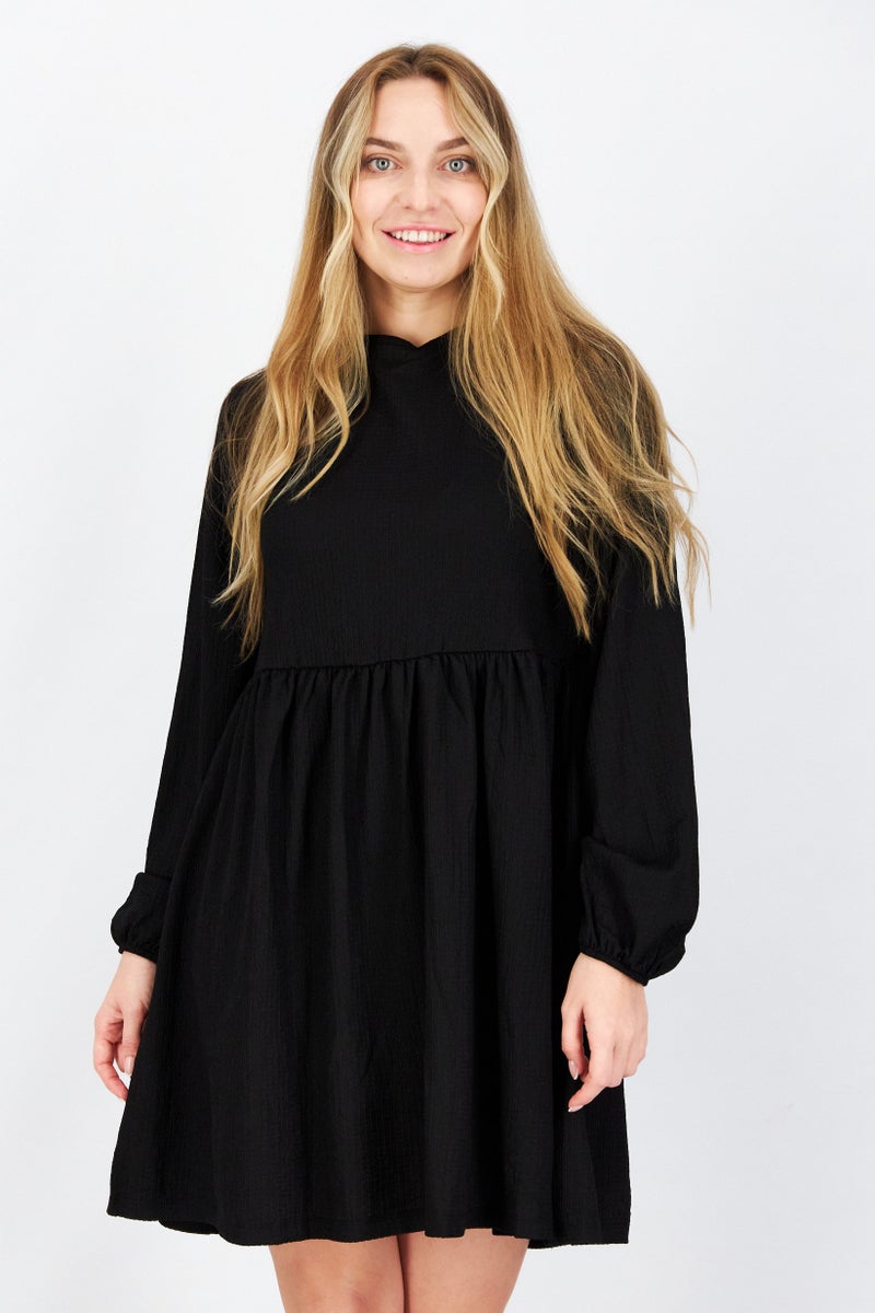 NA-KD فستان ميني مزخرف للنساء، أسود - Image 1