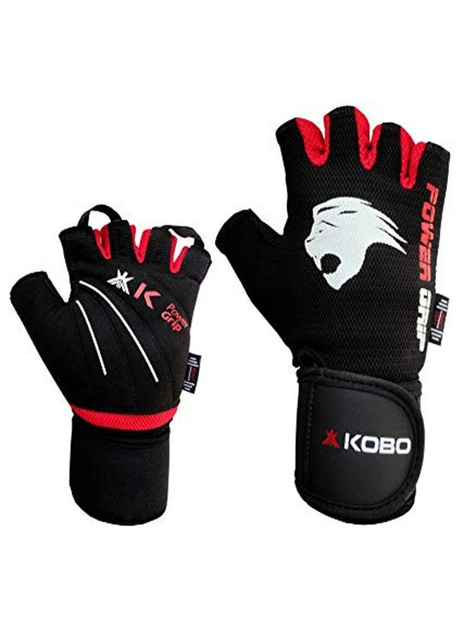 Kobo WTG-08 Weight Lifting Gym Gloves (Imported) (Red) (Medium) - Image 4