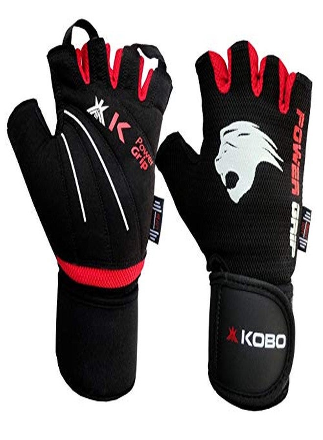 Kobo WTG-08 Weight Lifting Gym Gloves (Imported) (Red) (Medium) - Image 1