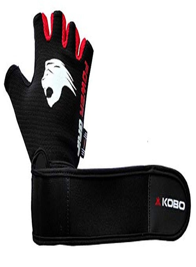 Kobo WTG-08 Weight Lifting Gym Gloves (Imported) (Red) (Medium) - Image 3