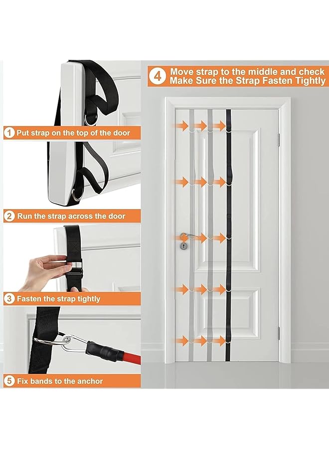 X spring Door Anchor Strap 5.1 Meters Portable Workout Resistance Band Door Anchors Heavy Duty Door Anchor for Resistance Bands Weight Bands for Resistance Training Physical Home Workouts - Image 3