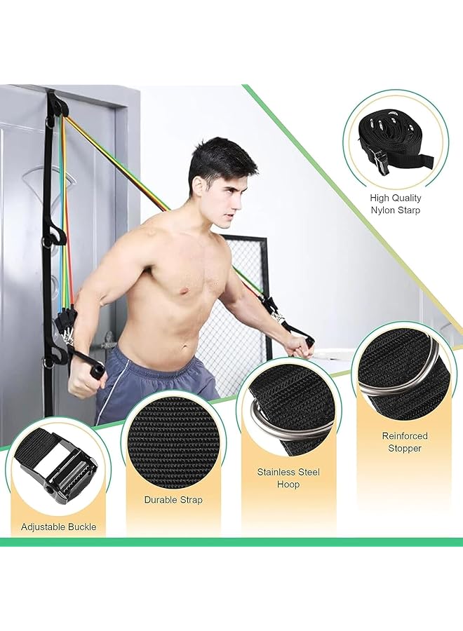 X spring Door Anchor Strap 5.1 Meters Portable Workout Resistance Band Door Anchors Heavy Duty Door Anchor for Resistance Bands Weight Bands for Resistance Training Physical Home Workouts - Image 2