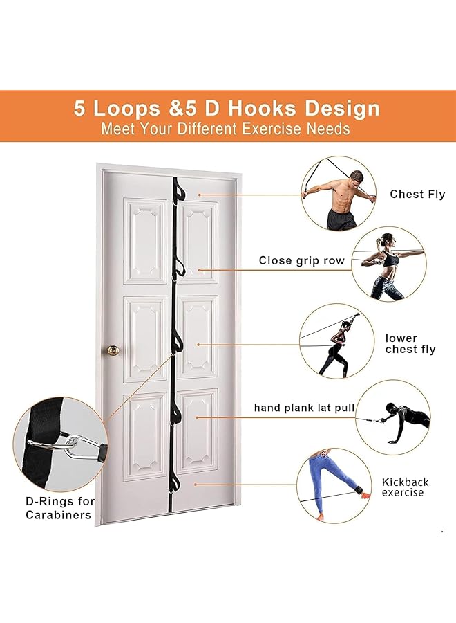 X spring Door Anchor Strap 5.1 Meters Portable Workout Resistance Band Door Anchors Heavy Duty Door Anchor for Resistance Bands Weight Bands for Resistance Training Physical Home Workouts - Image 4