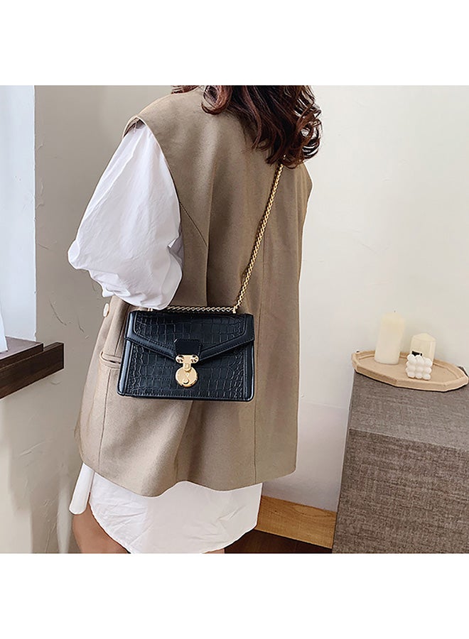 Crossbody Bag With Chain Black - Image 4