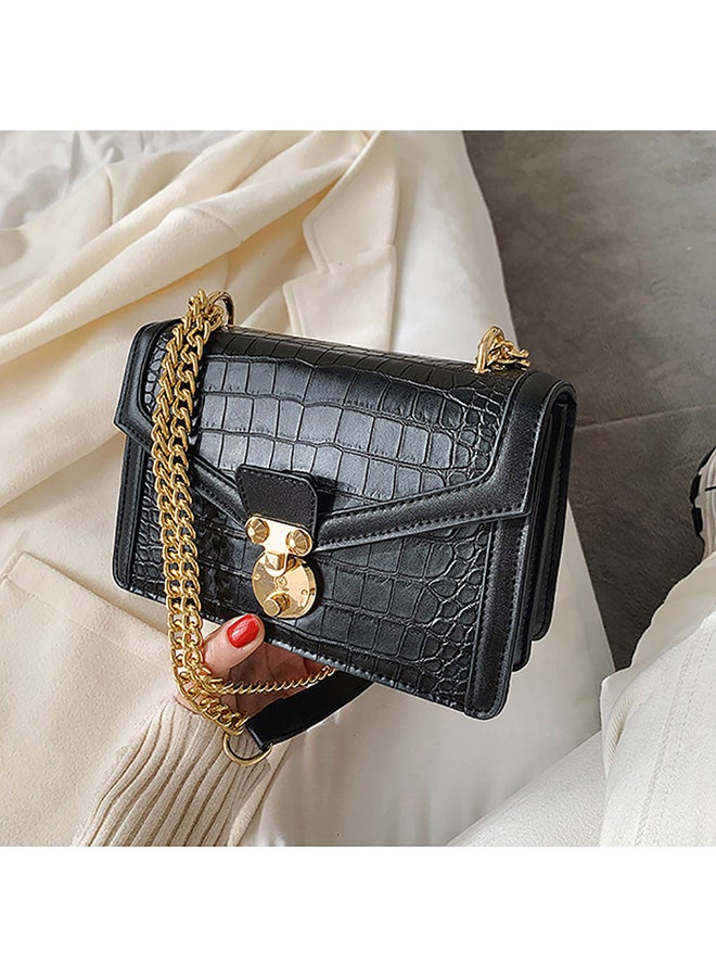 Crossbody Bag With Chain Black - Image 3