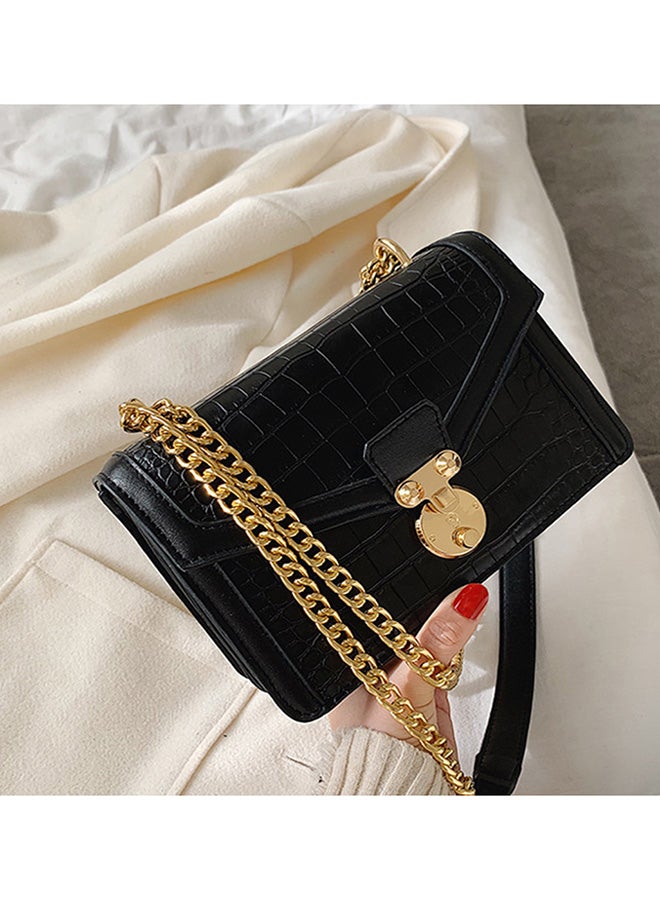 Crossbody Bag With Chain Black - Image 2